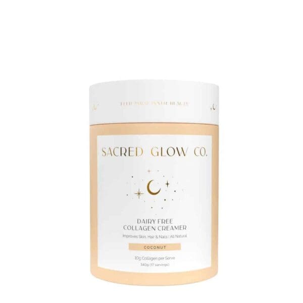Sacred Glow Co Collagen Creamer Dairy Free Natural Coconut Flavour 340g